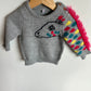 Grey Knit Giraffe Sweater / 12-18m