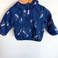 Navy Unicorn Fleece Lined Reversible Jacket / 12m