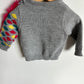 Grey Knit Giraffe Sweater / 12-18m