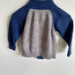 Blue and Grey Zip Sweater / 18-24m