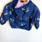 Navy Unicorn Fleece Lined Reversible Jacket / 12m
