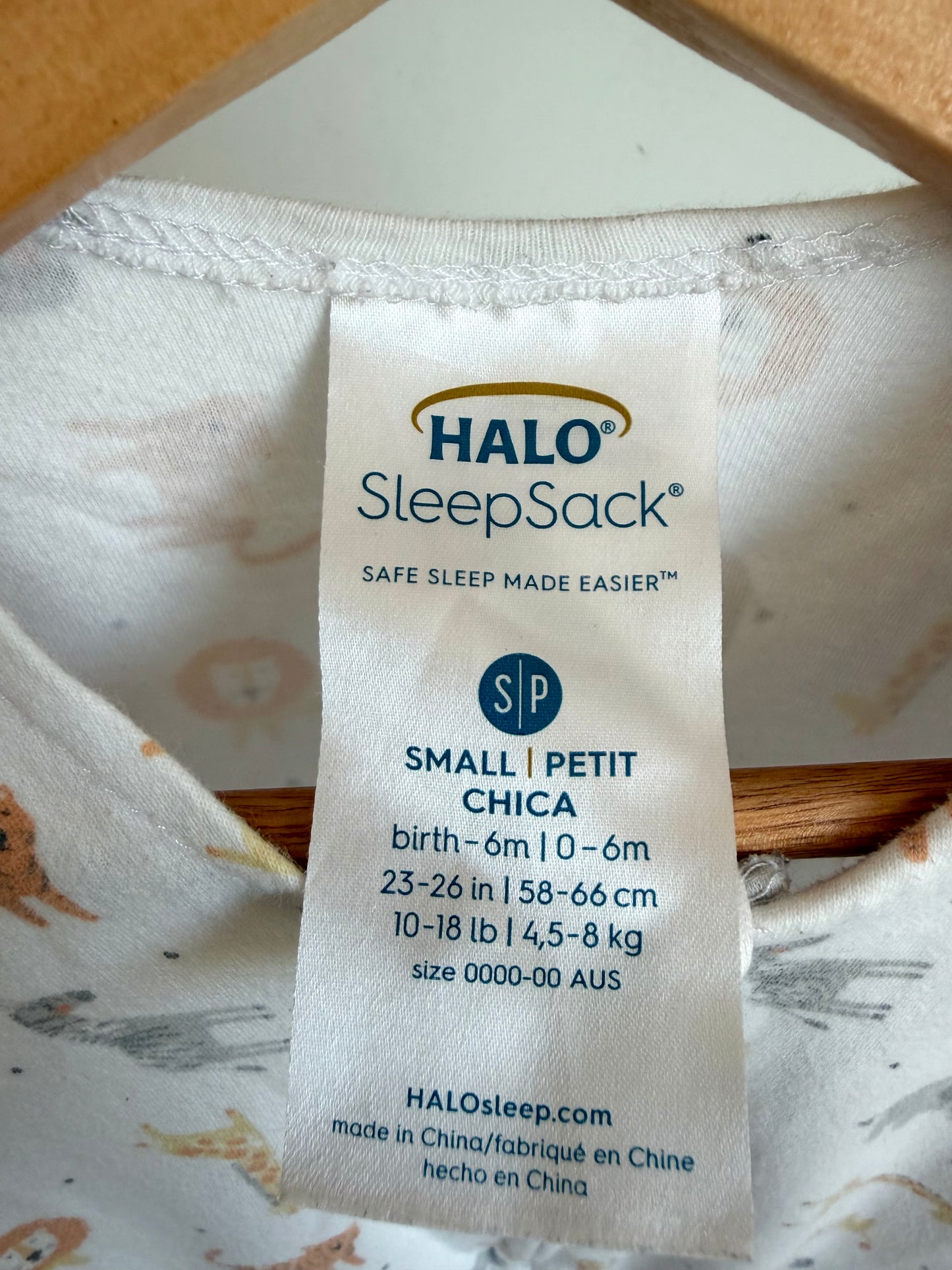 Halo Safari Animals SleepSack / 0-6m