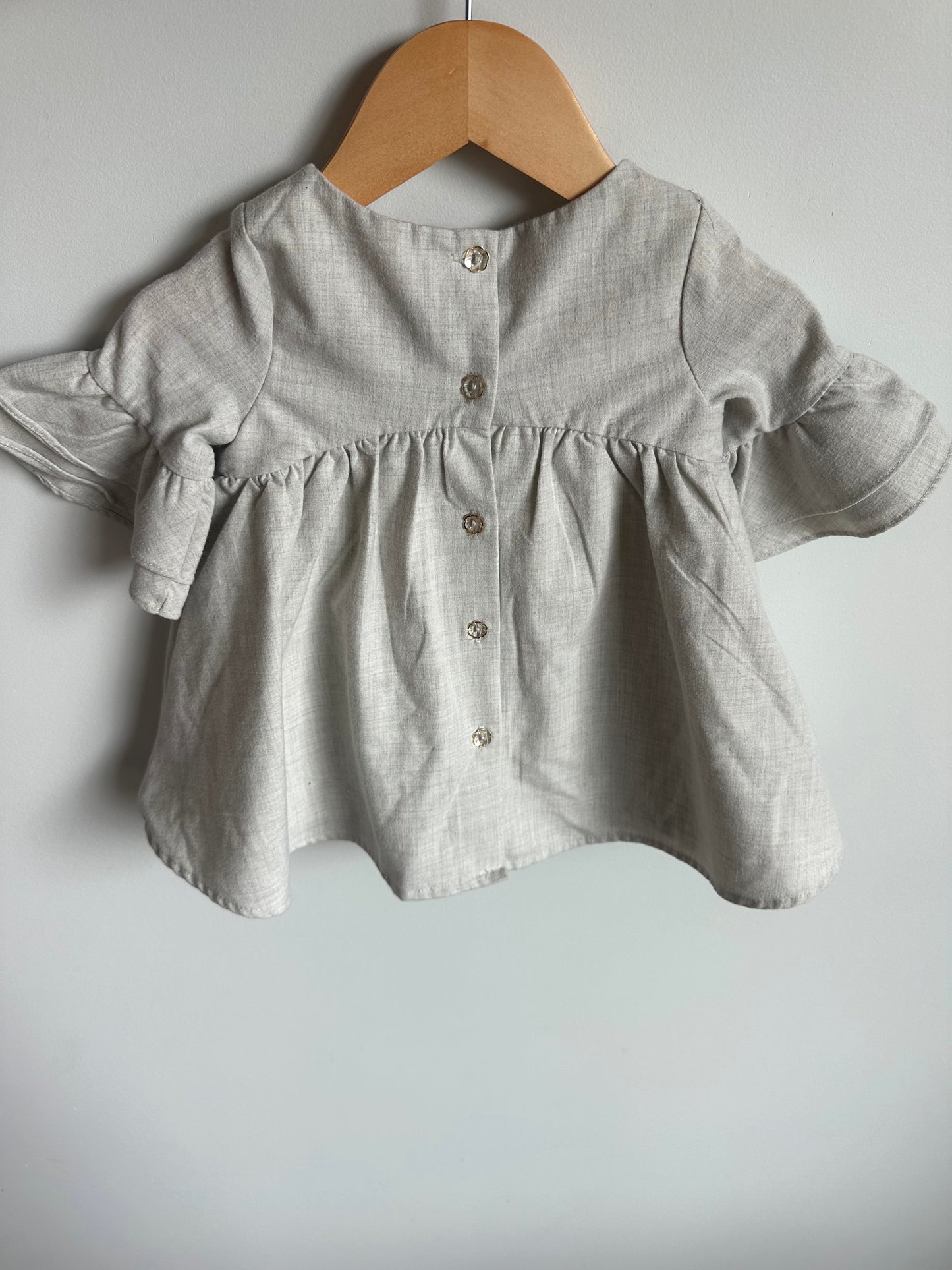 Embroidery Flower Billowy Dress / 18m