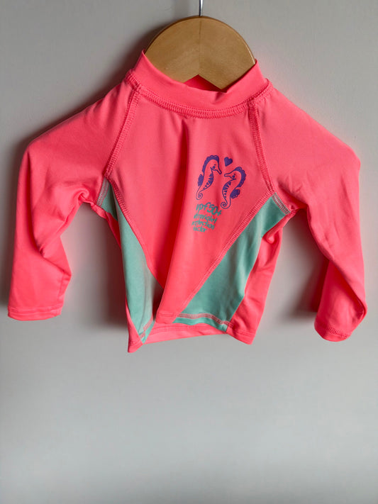 Pink Long Sleeve UPF 50+ Swim Top / 12-18m?