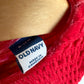 Red Velour Ruffle Dress / 6-12m