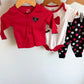 Three Piece Bow Bodysuit, Cardigan + Pants Set (With Tags)/ 3-6m