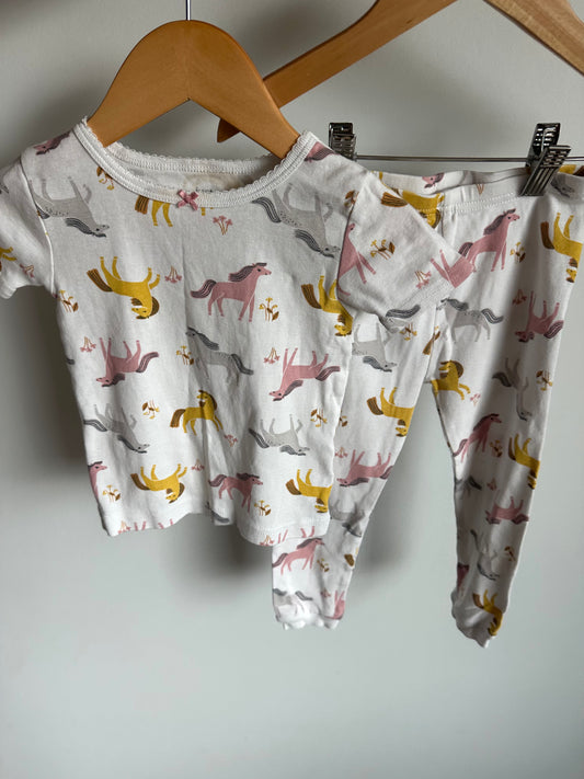 Horse Short Sleeve PJ Set / 2T