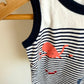 Striped Sea Creatures Tank + Navy Shorts Set / 6-9m