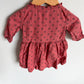 Rouge Flower Buttons Dress / 9m
