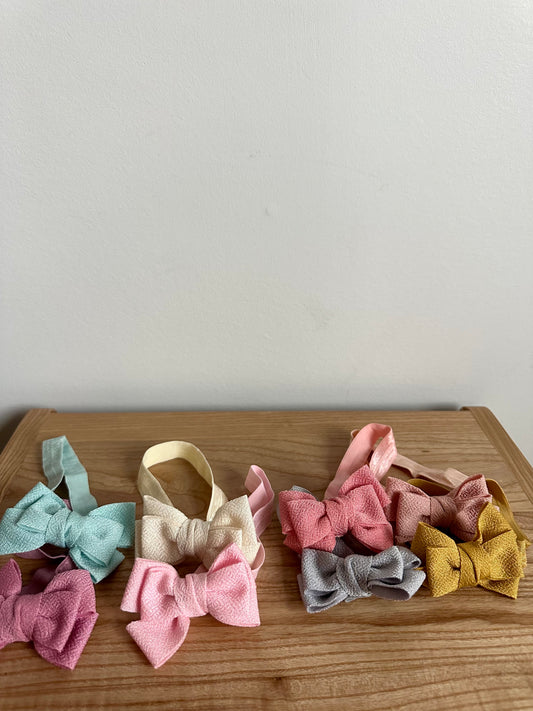 Textured Headband Bows (8) / 3-12m?