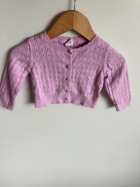Eyelet Lavender Cardigan / 12-18m