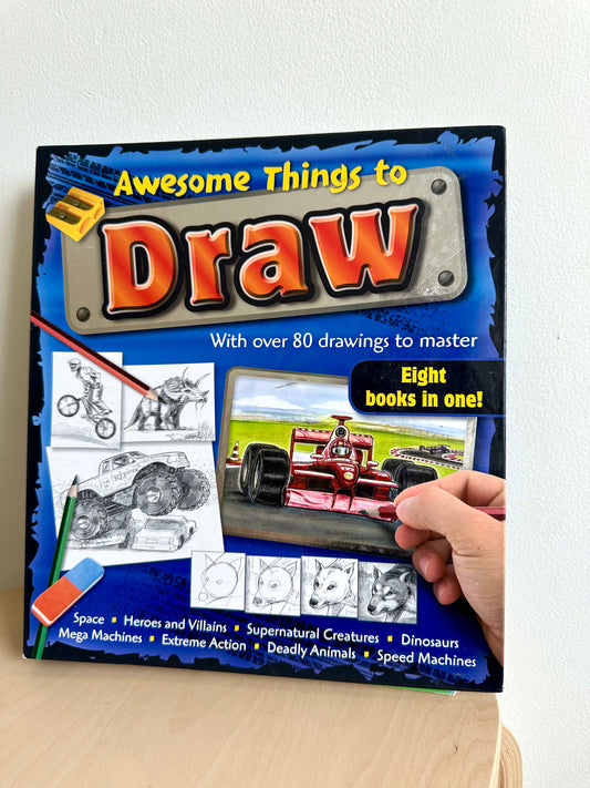 Awesome Things To Draw (8 books in 1) Hardcover Book / 7+ (No Shipping)