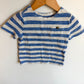 Blue + Grey Striped Pocket T-shirt / 2T