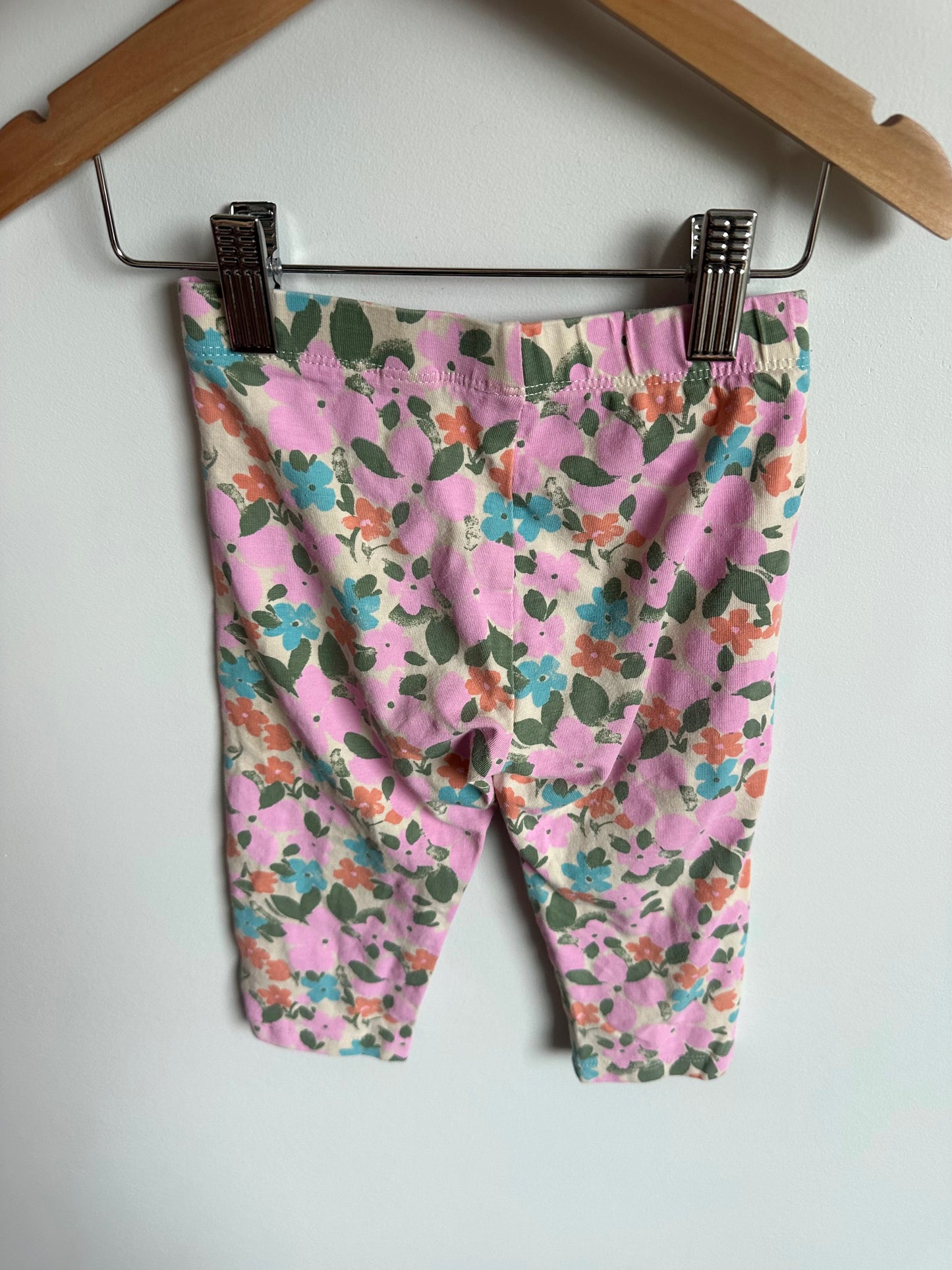 Pink Flower Cropped Pants / 3T
