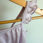 Purple Striped Bubble Romper / 3-6m