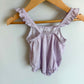 Purple Striped Bubble Romper / 3-6m