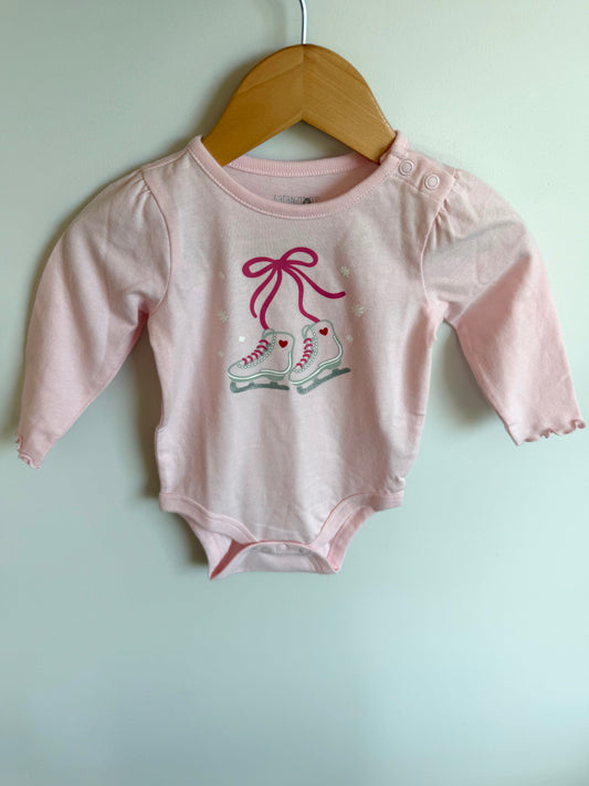 Pink Skates Bodysuit / 3-6m