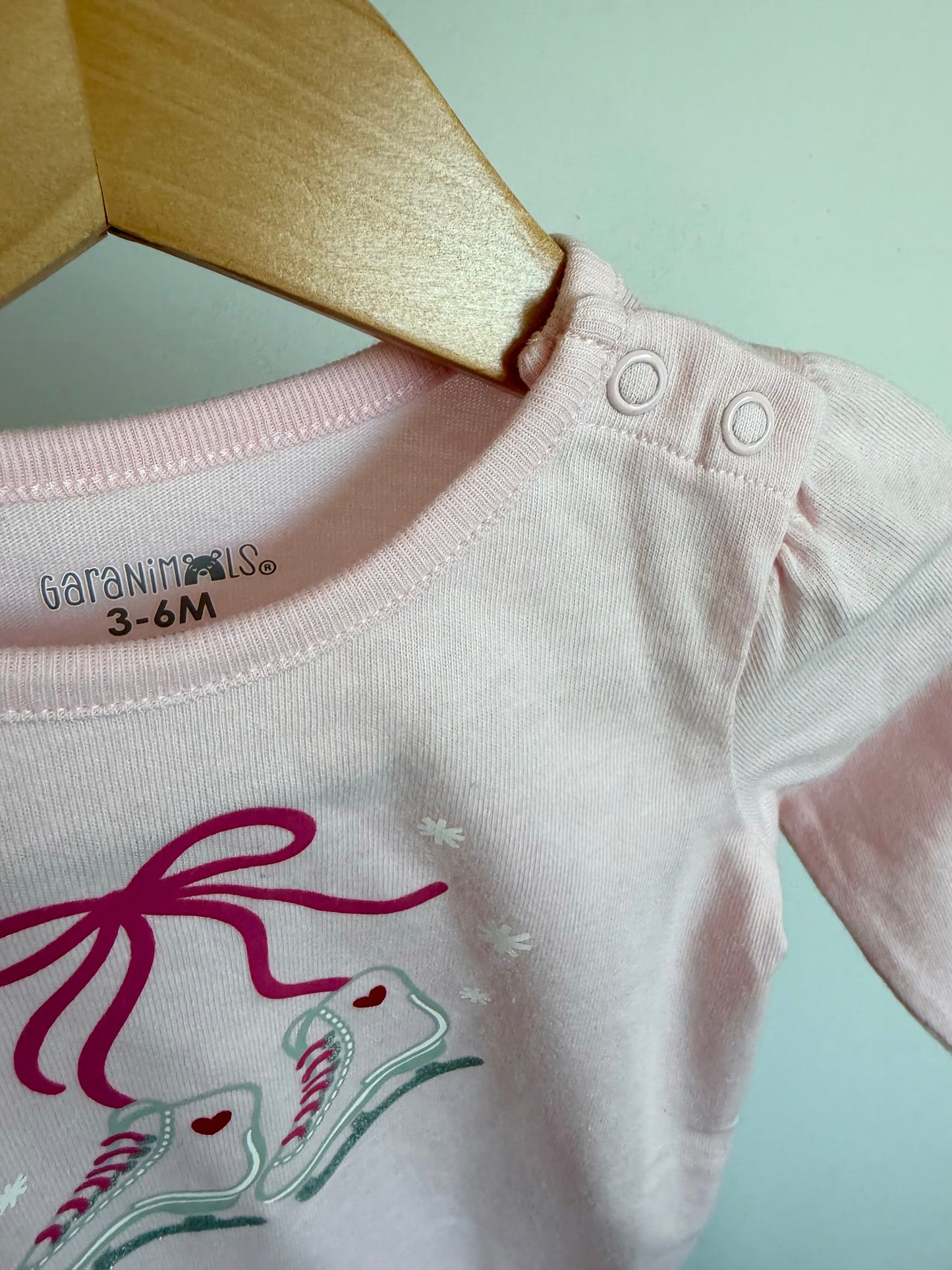 Pink Skates Bodysuit / 3-6m