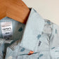 Blue Striped Carrot Pocket Romper / 6m
