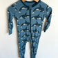 Orca Whale Blue Bamboo Sleeper / 18-24m