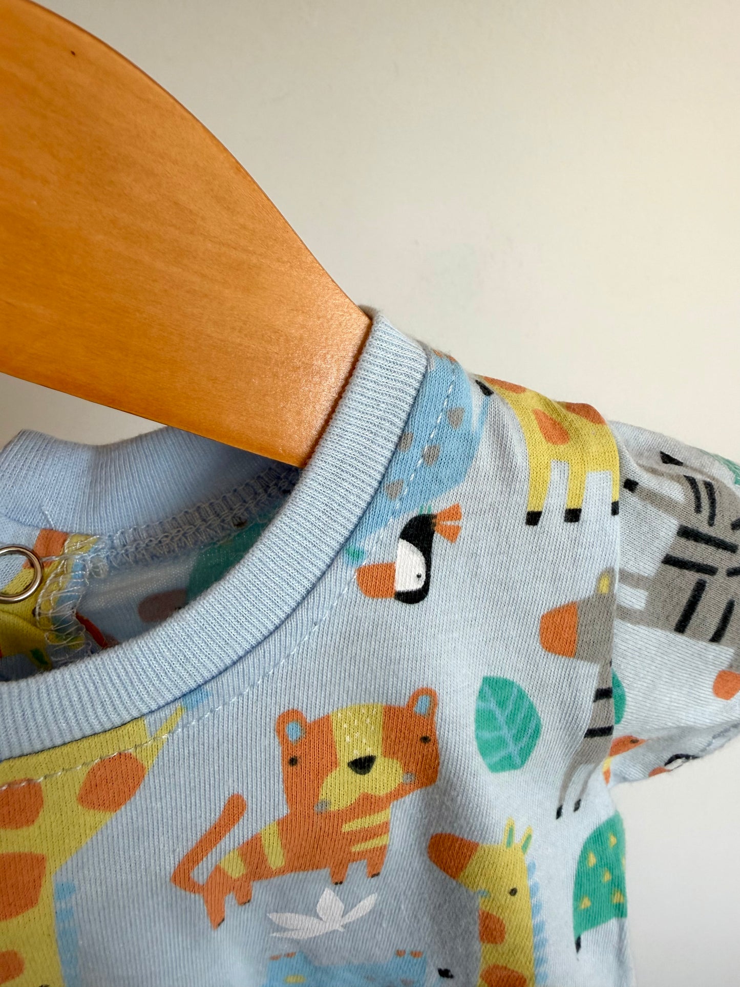 Blue Animal Romper / 3-6m