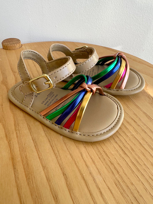 Metallic Straps Sandals / 3-6m