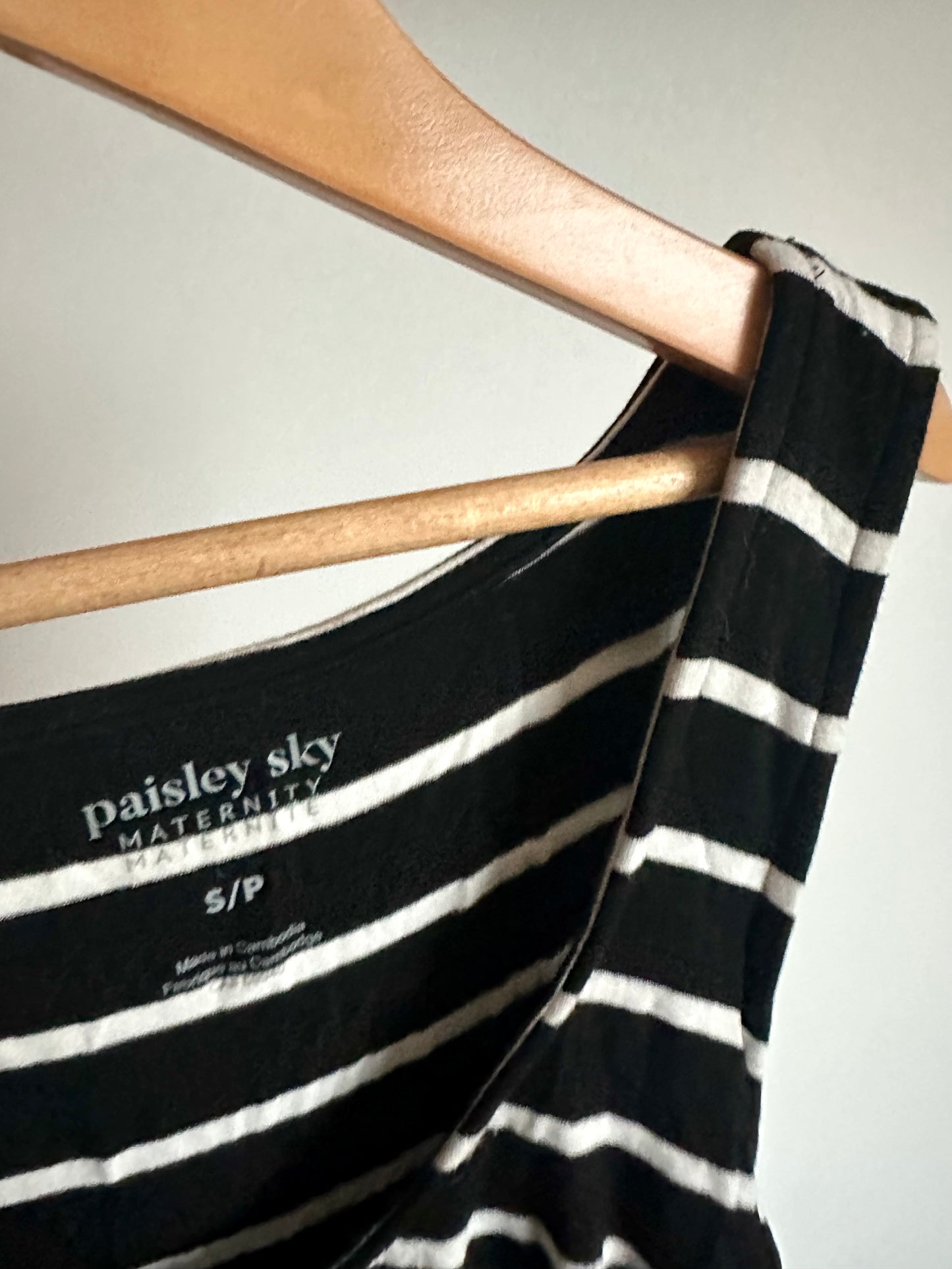 Nursing Striped Tank Dress / Small