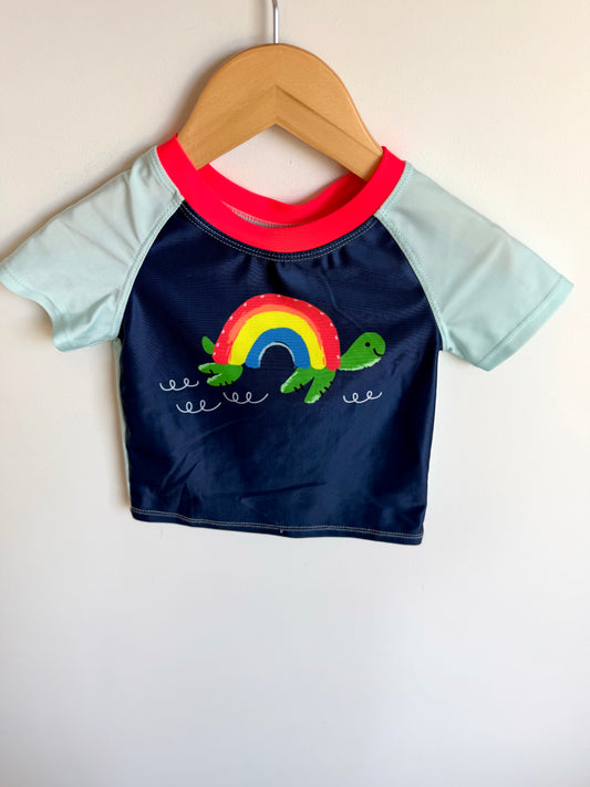 Turtle Rainbow Swim Top / 18-24m