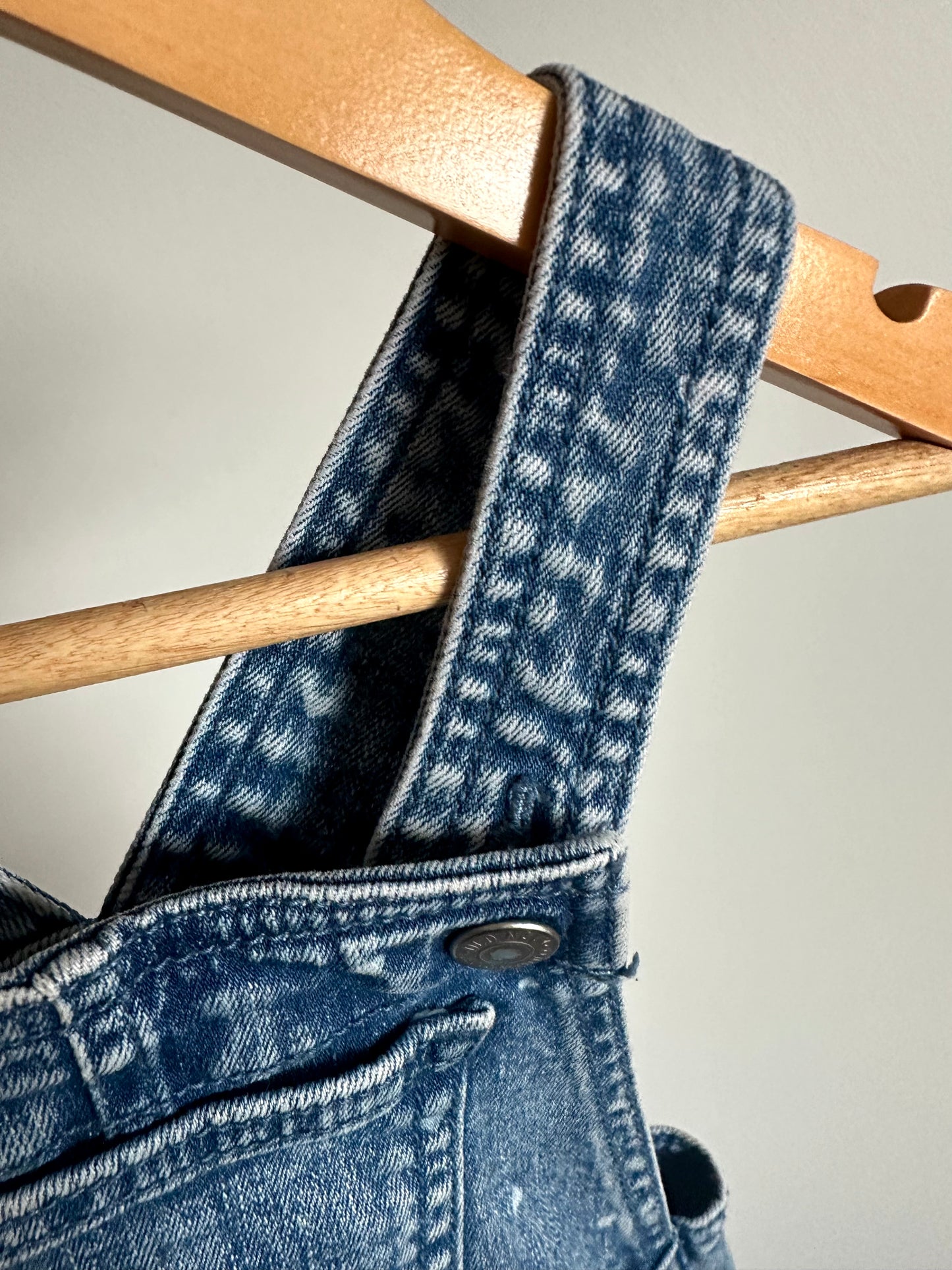 Heart Pattern Denim Overalls / 2T