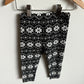 Snowflake Black and White Leggings / 18-24m