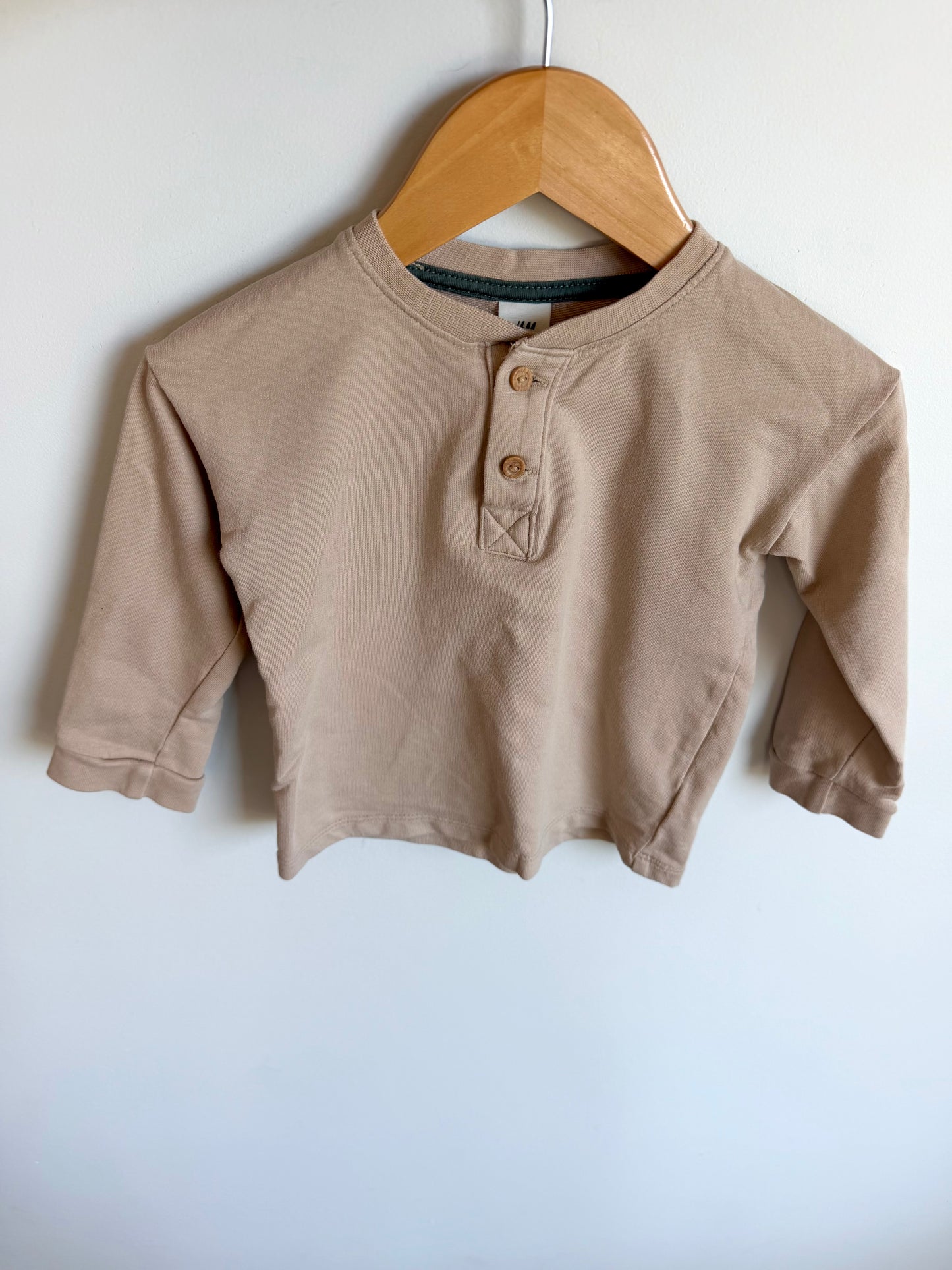 Tan Brown Long Sleeve Top / 12-18m