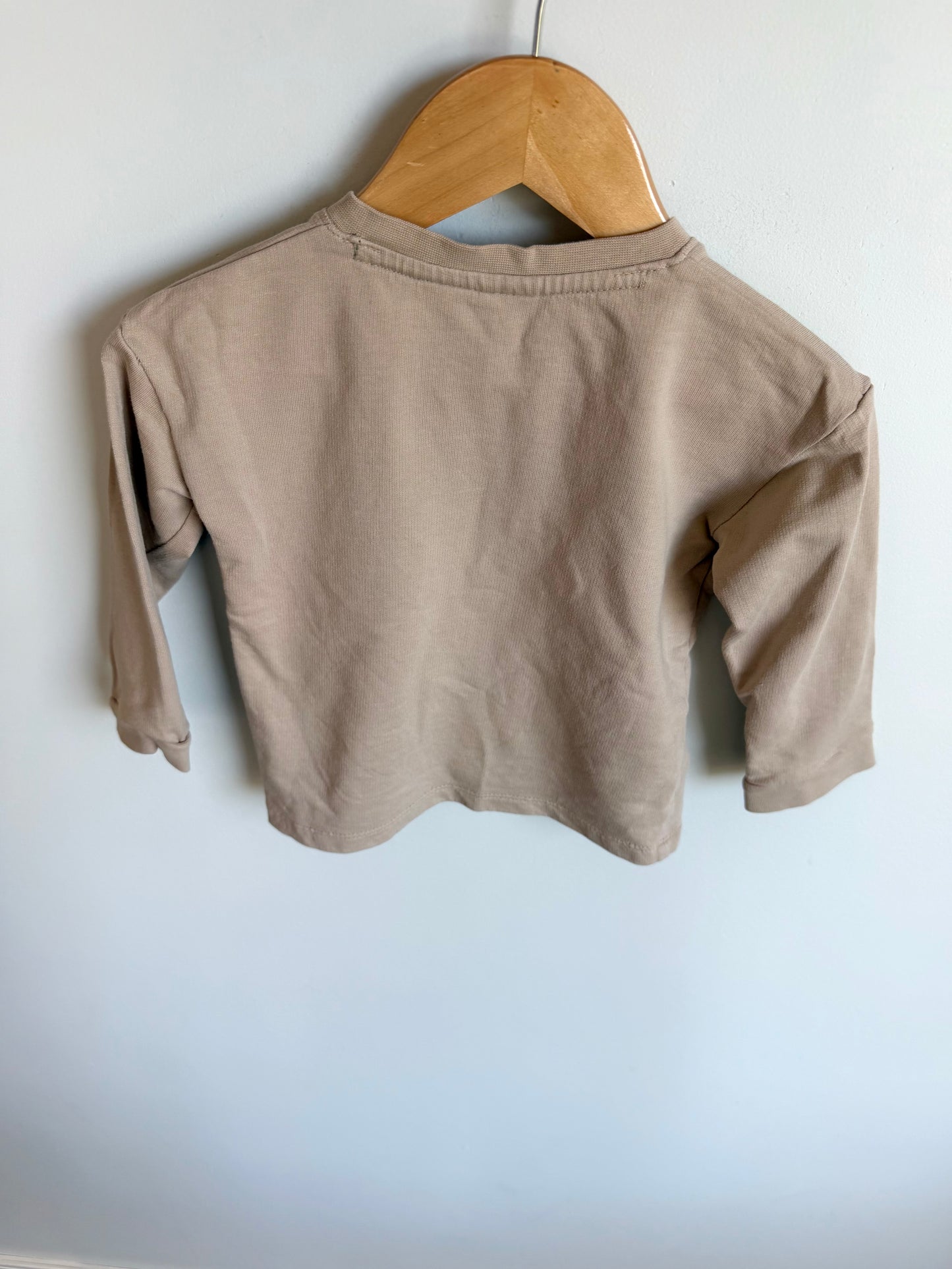 Tan Brown Long Sleeve Top / 12-18m