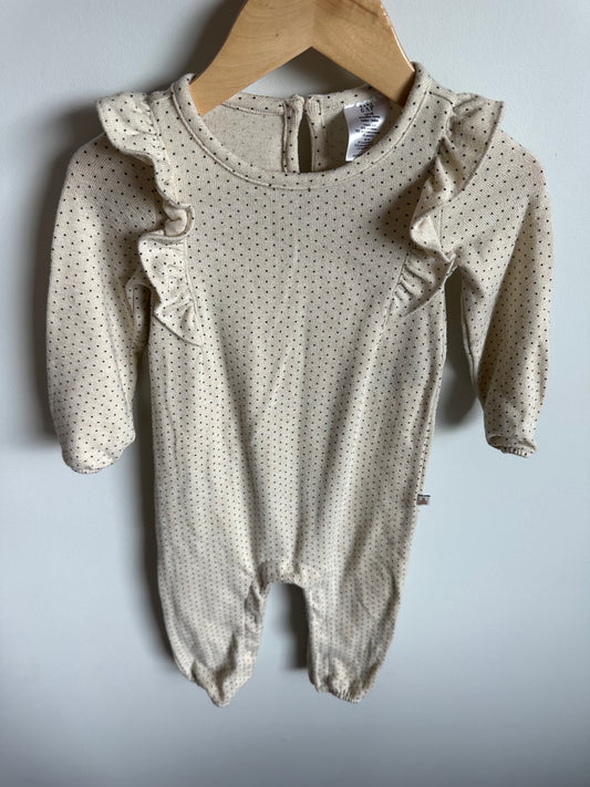 Polka Dot Ruffle Jumpsuit / 12-18m