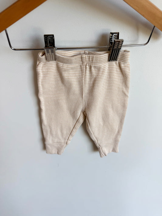 Tan Tapered Striped Pants / 3m