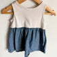 White Top and Chambray Bottom Dress / 12-18m