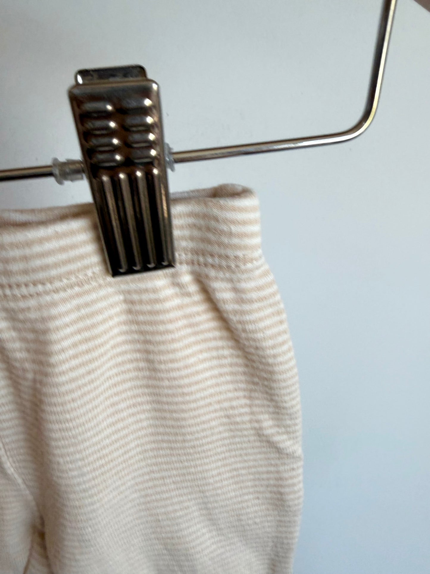 Tan Tapered Striped Pants / 3m