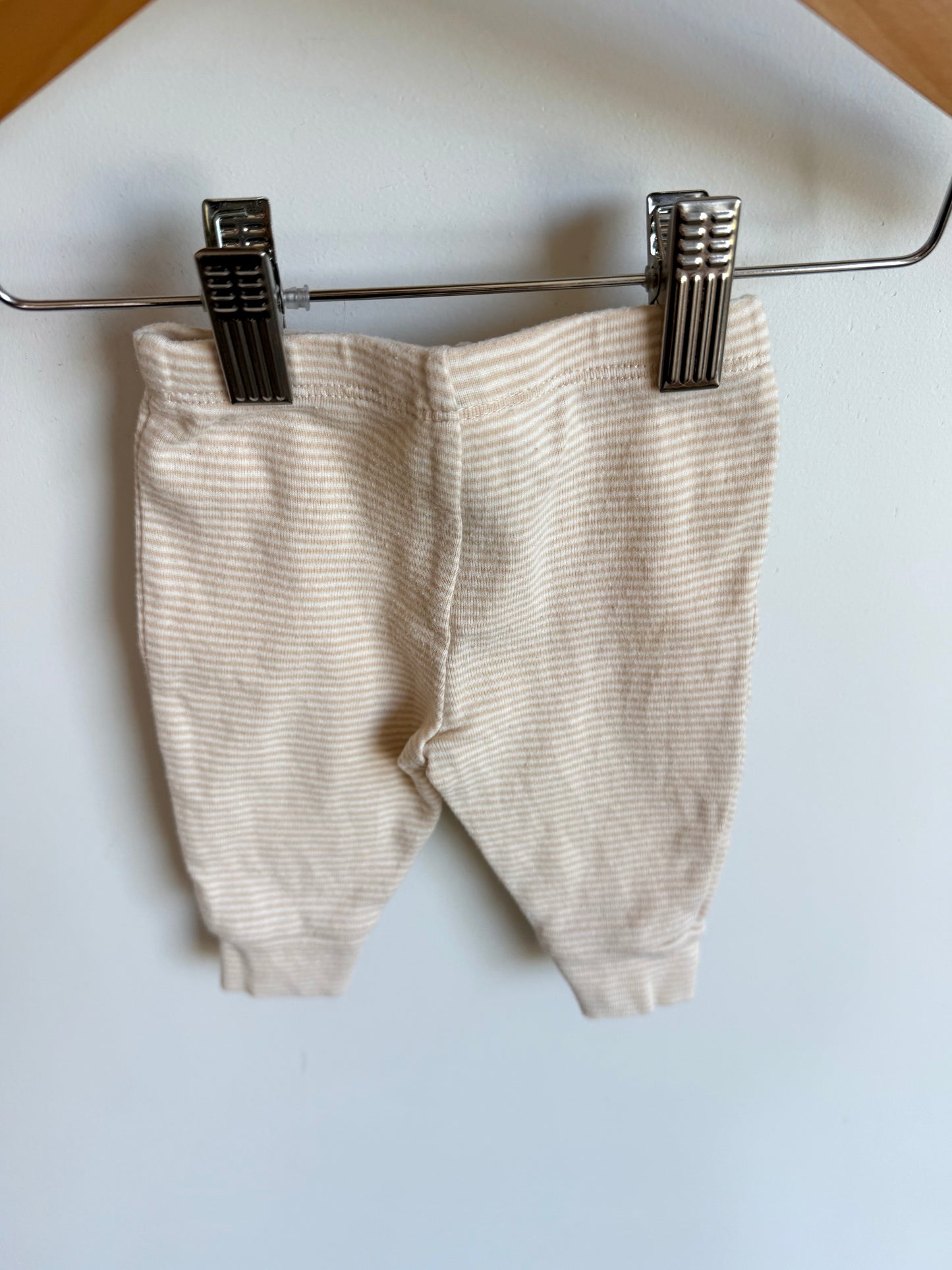 Tan Tapered Striped Pants / 3m