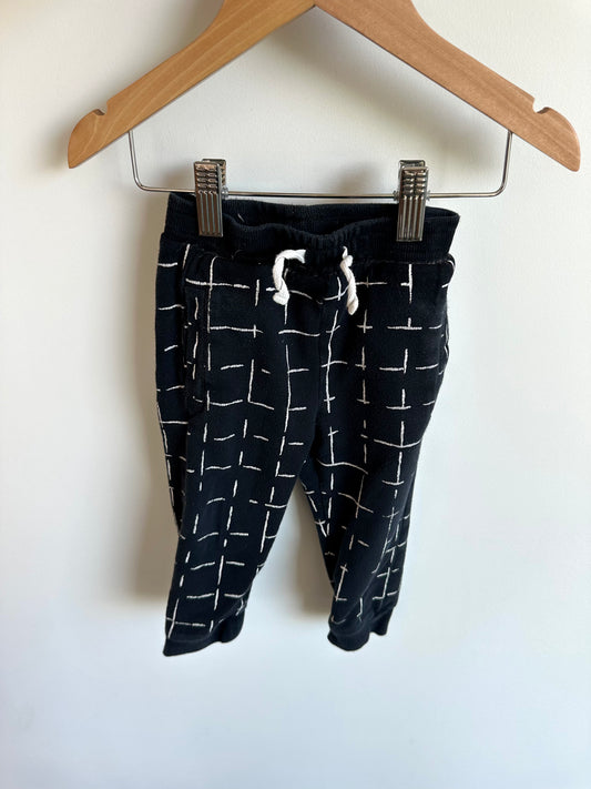 Black Checkered Pants / 12m
