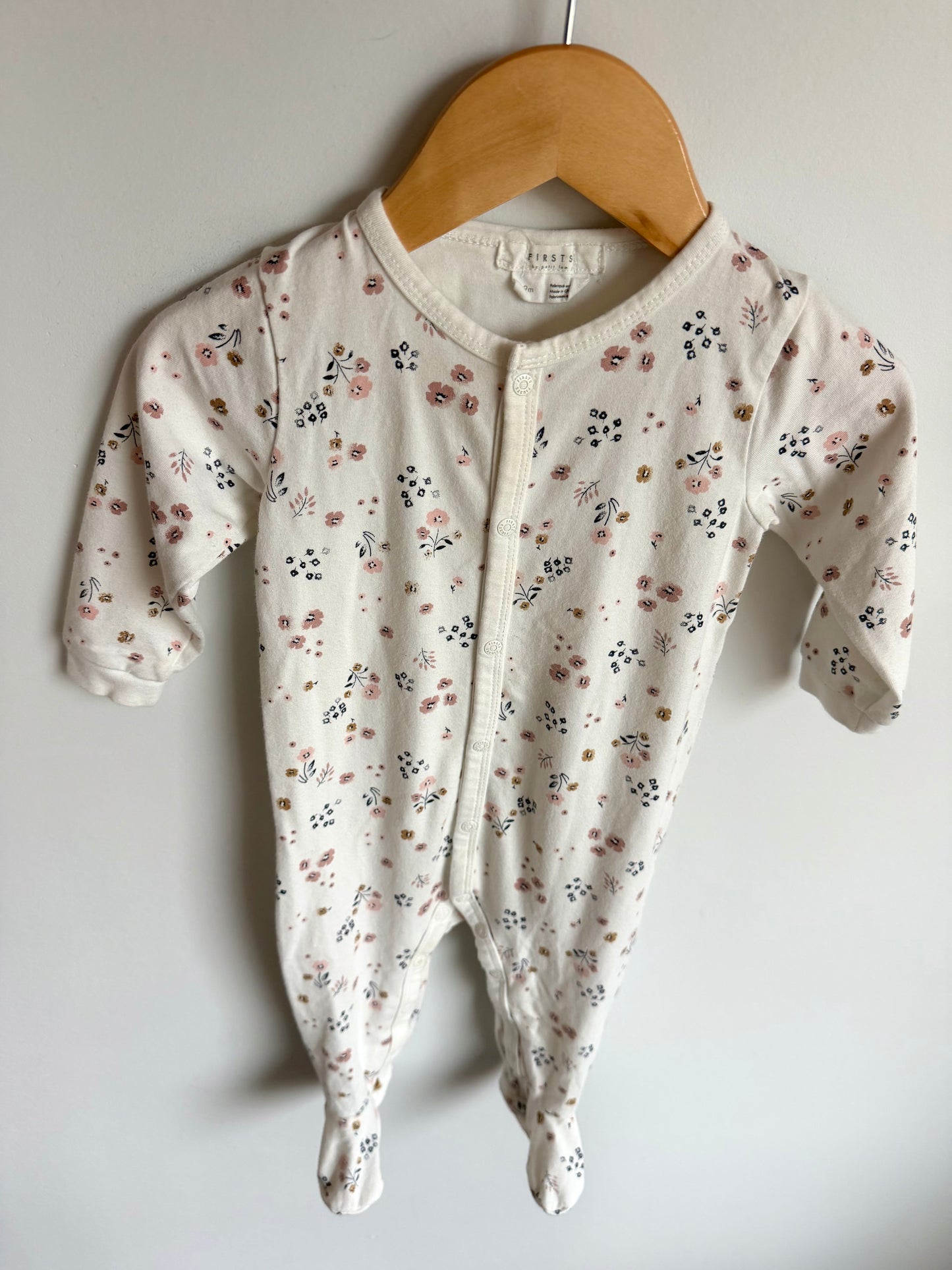 Floral Snap Footed Sleeper / 9m