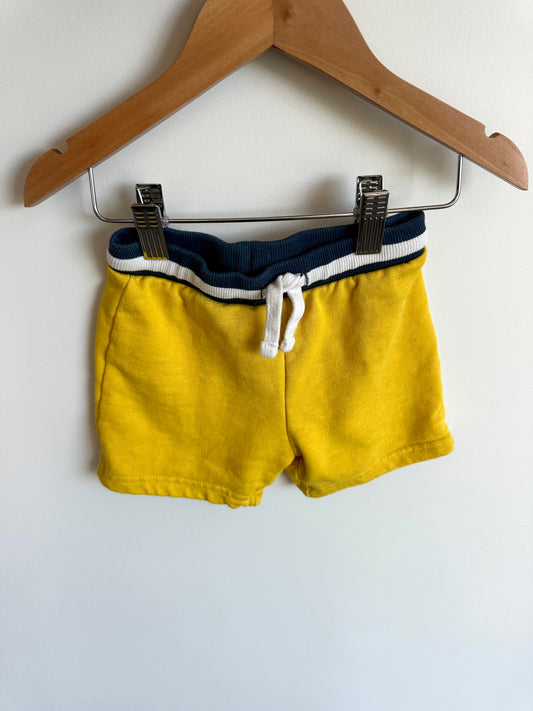 Yellow Shorts with Navy Waistband / 2T