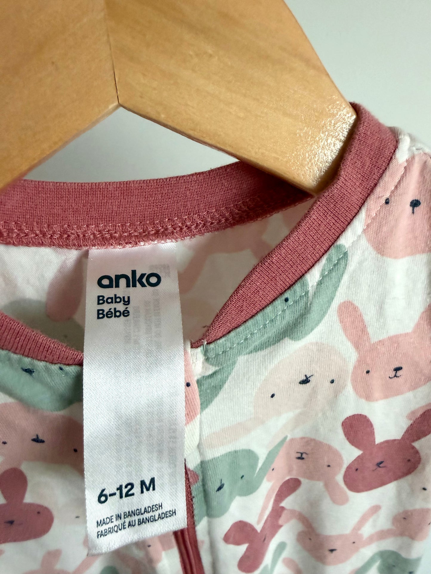 Bunny Footless Sleeper / 6-12m