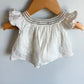 White Neck Detail Top / 3-6m
