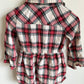 Plaid Red + White Dress / 3T