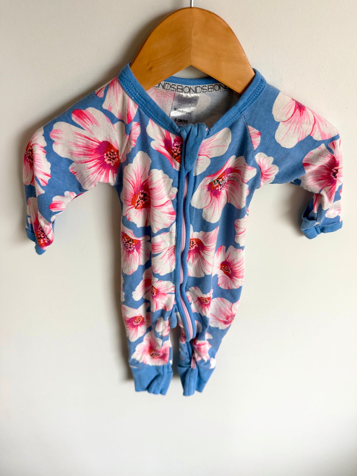 Bonds Pink Flower Sleeper / 0-3m