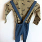 Dino Bodysuit + Chambray Overall Set / 18m