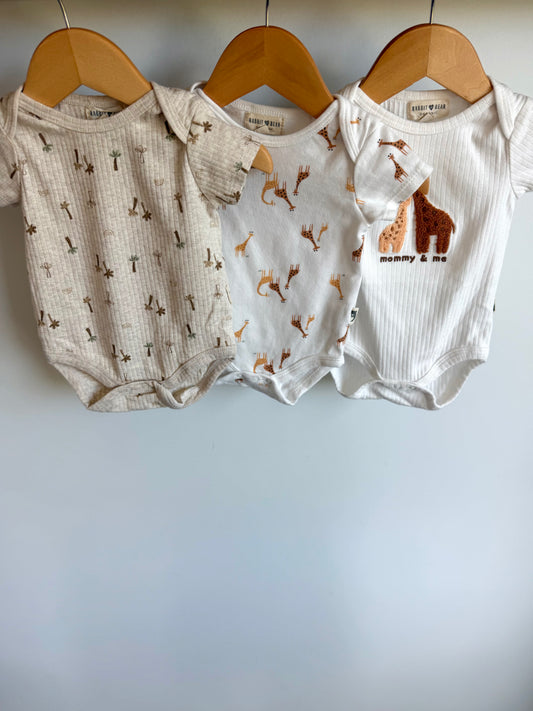 Mommy & Me, Giraffe, Palm Tree Bodysuits (3) / 6-9m