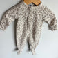 Animal Print Fleece Sleeper / 0-3m