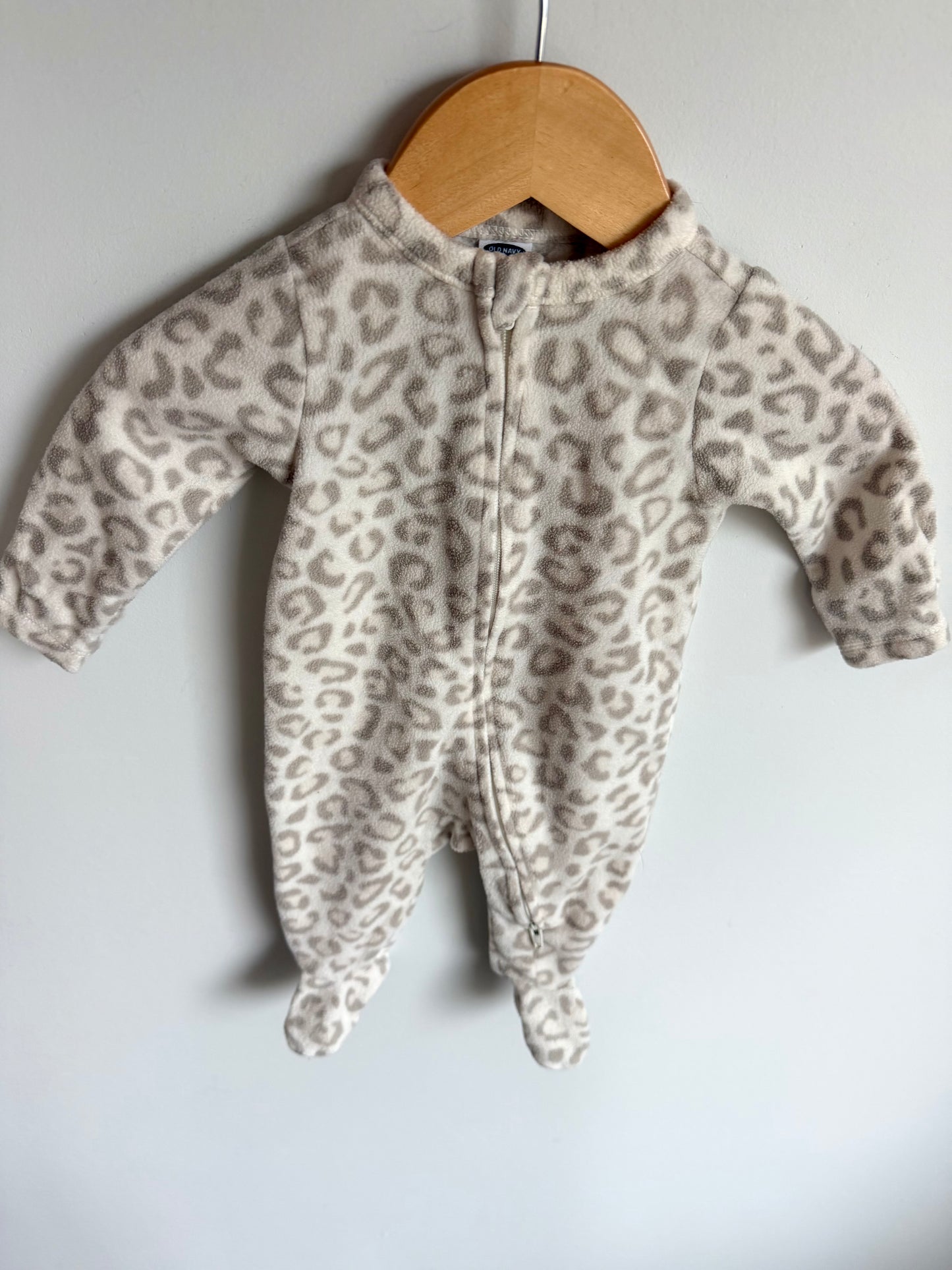 Animal Print Fleece Sleeper / 0-3m