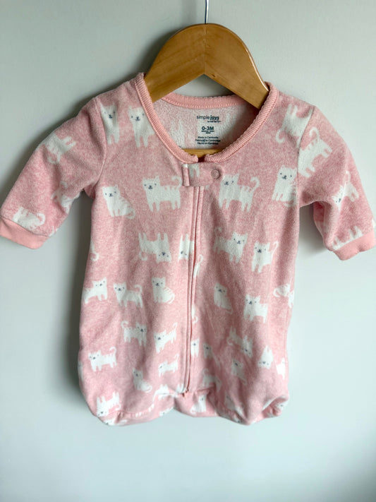 Pink Dog Sleeper Bag / 0-3m