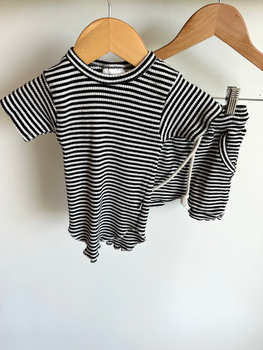 Striped T-Shirt + Shorts Set / 2T